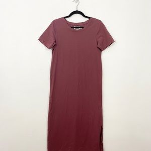 PACT Organic Cotton Crewneck Midi T-Shirt Dress Size XS